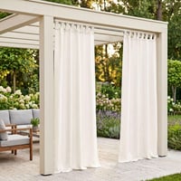 Vonkajší záves ROOM99 Garden Line s pútkami, 155x220 cm (šírka x výška), vodoodolný, odolný voči poveternostným vplyvom, ochrana pred slnkom, na terasu a záhradnú pergolu 2