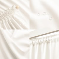 ROOM99 Garden Line vanjska zavjesa s trakom za nabiranje 155x220 cm, otporna na vremenske uvjete, vodootporna, otporna na vjetar, zaštita od sunca i pogleda, prljavo bijela, 1 komad 3