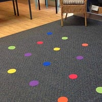 Roottshe 30 db többfunkciós öntapadós tépőzár kerek puzzle szőnyeg matrica 7