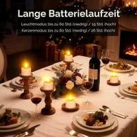 ropelux Újratölthető Teafények 11 db + Töltőállomás 4