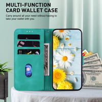 Kožené vyklápacie puzdro Rosbtib pre Xiaomi Redmi Note 14 5G 2025, 6,67 palca, s priehradkou na karty, stojanom a magnetickým zatváraním – zelené 8