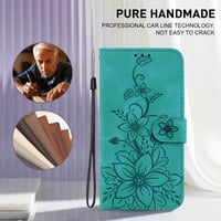 Kožené vyklápacie puzdro Rosbtib pre Xiaomi Redmi Note 14 5G 2025, 6,67 palca, s priehradkou na karty, stojanom a magnetickým zatváraním – zelené 3