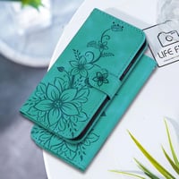 Kožené vyklápacie puzdro Rosbtib pre Xiaomi Redmi Note 14 5G 2025, 6,67 palca, s priehradkou na karty, stojanom a magnetickým zatváraním – zelené 5