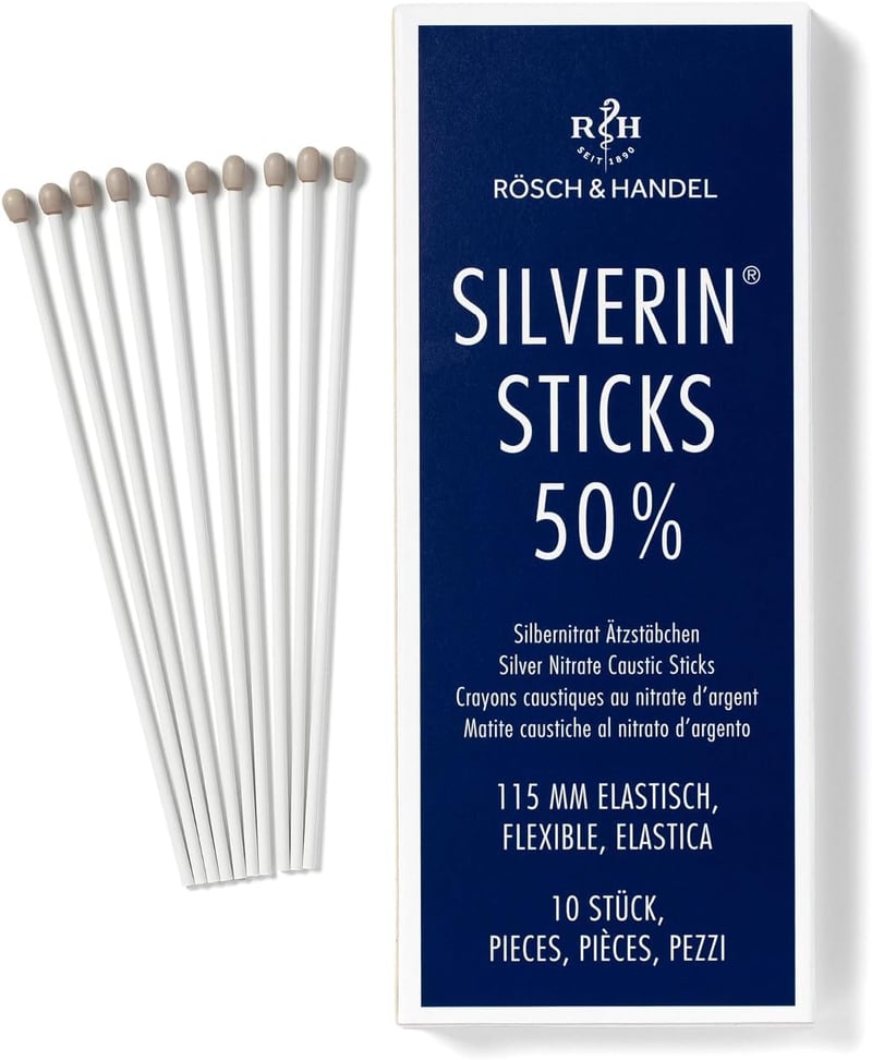 Rösch & Handel Silverin ezüstnitrátos maratóstick 115mm 10db - 10 pcs (pack of 1), brown
