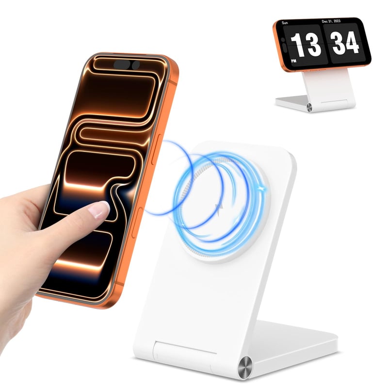 Magnetická bezdrôtová nabíjačka Rose-Rider pre sériu iPhone 17/16/15/14/13/12 a zariadenia AirPods 3/2/Pro, rýchlonabíjacia stanica kompatibilná s MagSafe