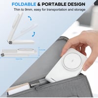 Magnetická bezdrôtová nabíjačka Rose-Rider MagSafe pre iPhone 17/16/15/14/13/12 a AirPods — Chýba držiak/stojan (stav: pozri 2. obrázok) 10
