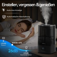 Rosekm 4.5L automata párásító fekete, 18 órás üzemidő, időzítő és páratartalom szenzor 5