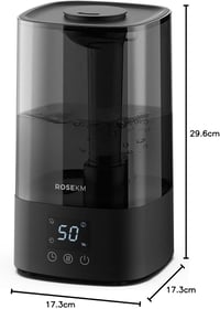 Rosekm 4.5L automata párásító fekete, 18 órás üzemidő, időzítő és páratartalom szenzor 7