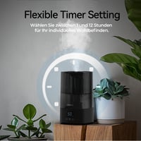 Rosekm 4.5L automata párásító fekete, 18 órás üzemidő, időzítő és páratartalom szenzor 4