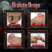 RoserRose Wednesday Kéz RC Autó LED Fénnyel, Halloween Dekoráció Távirányítós 5