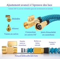 ROSEVIEW 45m Expandable Locsolócső Rugalmas Vízvezeték Kék 3