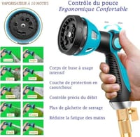 ROSEVIEW 45m Expandable Locsolócső Rugalmas Vízvezeték Kék 4