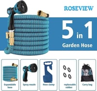 ROSEVIEW 45m Expandable Locsolócső Rugalmas Vízvezeték Kék 6