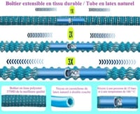 ROSEVIEW 45m Expandable Locsolócső Rugalmas Vízvezeték Kék 2