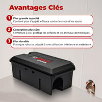 Roshield 4 bucăți Stație de momeală pentru rozătoare cu protecție împotriva manipulării pentru șobolani și șoareci - Pentru utilizare în interior și exterior 7