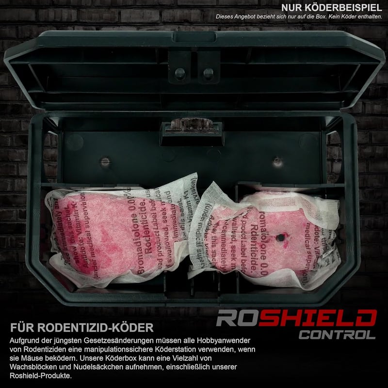 Roshield Egércsapda 10 db - Méregcsali Tartó Kemény Műanyag Doboz