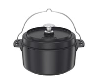 Liatinový hrniec RÖSLE Dutch Oven 28 cm, čierny, s pokrievkou – pokrievka sa dá použiť aj ako panvica 1