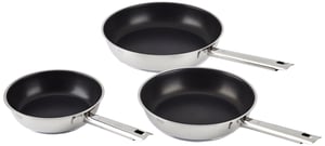 RÖSLE Elegance set tava – 3 dijela, 20 cm, 24 cm i 28 cm, ProPlex neprianjajući premaz, nehrđajući čelik 18/10, za indukcijske ploče