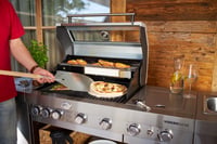 Pizzová lopata RÖSLE – Lopata na pizzu z nehrdzavejúcej ocele 18/10 s orechovou rukoväťou, 305x32x908 mm, hnedá/strieborná 2