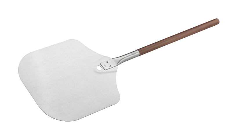 Pizzová lopata RÖSLE – Lopata na pizzu z nehrdzavejúcej ocele 18/10 s orechovou rukoväťou, 305x32x908 mm, hnedá/strieborná