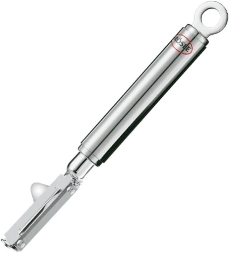 Rösle rozsdamentes acélból készült konyhai sárgarépa- és zöldséghámozó - Pendulum peeler for right-handers