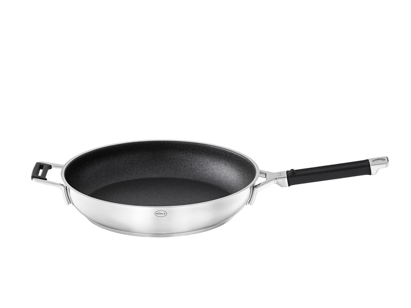 Tigaie RÖSLE Silence Pro cu înveliș antiaderent premium rezistent la zgârieturi ProResist, mâner din silicon, 32 cm, oțel inoxidabil 18/10, inducție