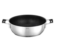 Servírovacia panvica RÖSLE Silence Pro 28 cm, prémiový nepriľnavý povrch odolný voči poškriabaniu ProResist, silikónová rukoväť, nehrdzavejúca oceľ 18/10 1