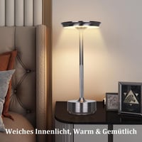Rosnek Wireless LED Asztali Lámpa 3 Színhőmérséklet USB-C 2db Szürke 6