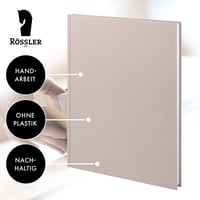 Rössler SOHO A4 linajkový zápisník s tvrdou väzbou bez špirály, bullet journal, pudovoružový, skicár na denné plánovanie, 1 ks 5