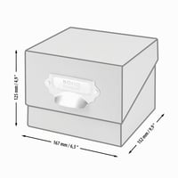 Fotobox s vekom Rössler S.O.H.O., modrý denim, 17x15x13 cm, organizér na vizitky, 1 ks, mierne poškodený obal 13