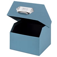 Fotobox s vekom Rössler S.O.H.O., modrý denim, 17x15x13 cm, organizér na vizitky, 1 ks, mierne poškodený obal 8