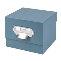 Fotobox s vekom Rössler S.O.H.O., modrý denim, 17x15x13 cm, organizér na vizitky, 1 ks, mierne poškodený obal 1