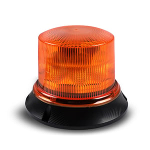 Qiping LED forgó figyelmeztető lámpa - 8 villogási mód, 12/24 V, sárga, csavaros rögzítés autóhoz, teherautóhoz, traktorhoz