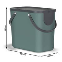 Rotho Albula 4-dielna súprava na triedenie odpadu do kuchyne, 2x25L + 2x40L, plast bez BPA, viacfarebná 2