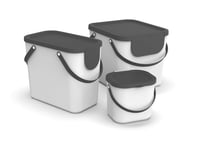 Rotho Albula 4-dielna súprava na triedenie odpadu do kuchyne, 2x25L + 2x40L, plast bez BPA, viacfarebná 6