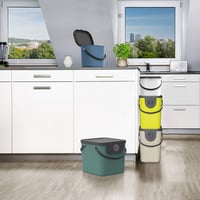 Sada kuchynských odpadkových košov Rotho Albula 3 x 40 l, 3 priehradky, stohovateľné, plast bez BPA, 3 ks 6