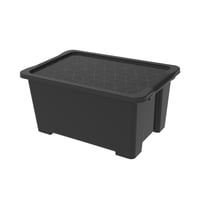 Rotho Evo Easy kutija za pohranu s poklopcem, 44 L, reciklirana plastika (PP), crna, 58,5 x 39 x 27,9 cm 1