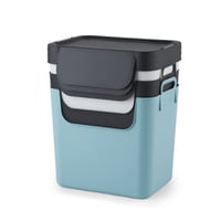 Súprava na triedenie odpadu Rotho Jive, 3 x 30 l, kuchynský kôš na triedený odpad, recyklovaný plast, tmavosivá, biela, zelená, 3x30L 5