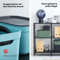 Rotho Jive kutija za pohranu s poklopcem, 3 kom., 5 L, složiva, reciklirana PP plastika, tamnosiva, 27,8x19,5x22,4 cm 6