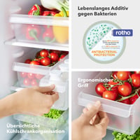 Set Rotho Loft posuda za odlaganje u hladnjaku, 3 komada, prozirni PP materijal, kuhinjski organizator 3