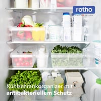 Set Rotho Loft posuda za odlaganje u hladnjaku, 3 komada, prozirni PP materijal, kuhinjski organizator 2