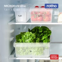 Set Rotho Loft posuda za odlaganje u hladnjaku, 3 komada, prozirni PP materijal, kuhinjski organizator 8