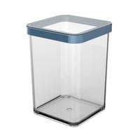 Rotho Loft štvorcová dóza na potraviny s vekom a tesnením, 1 l, modrá/priehľadná, BPA-free SAN plast, vhodná do umývačky riadu, 10x10x14,2 cm 1