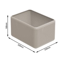 Rotho Madei kutija za pohranu 13 litara, reciklirana plastika (PP), bez BPA, cappuccino bež, 32,6 x 23,8 x 18,8 cm 3