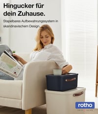 Rotho Maloja kutija za pohranu 12 L, crvena, 39,5 x 26,5 x 17,7 cm, plastična kutija za odlaganje za kućanstvo 2