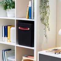 Cutie de arhivare Rotho MYPAPER, organizator documente din plastic, negru, 40x29x29,8 cm, 27 litri, suport pentru dosare 4