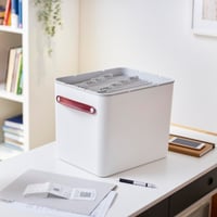 Rotho MYPAPER odkladací box na dokumenty plast biely 40 x 29 x 29,8 cm zakladač na dokumenty kancelársky organizér 2