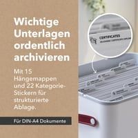 Rotho MyPaper Plus A4 kutija za dokumente i organizator, crna 7