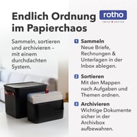 Rotho MyPaper Plus A4 kutija za dokumente i organizator, crna 2