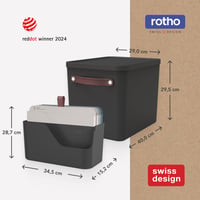 Rotho MyPaper Plus A4 kutija za dokumente i organizator, crna 8